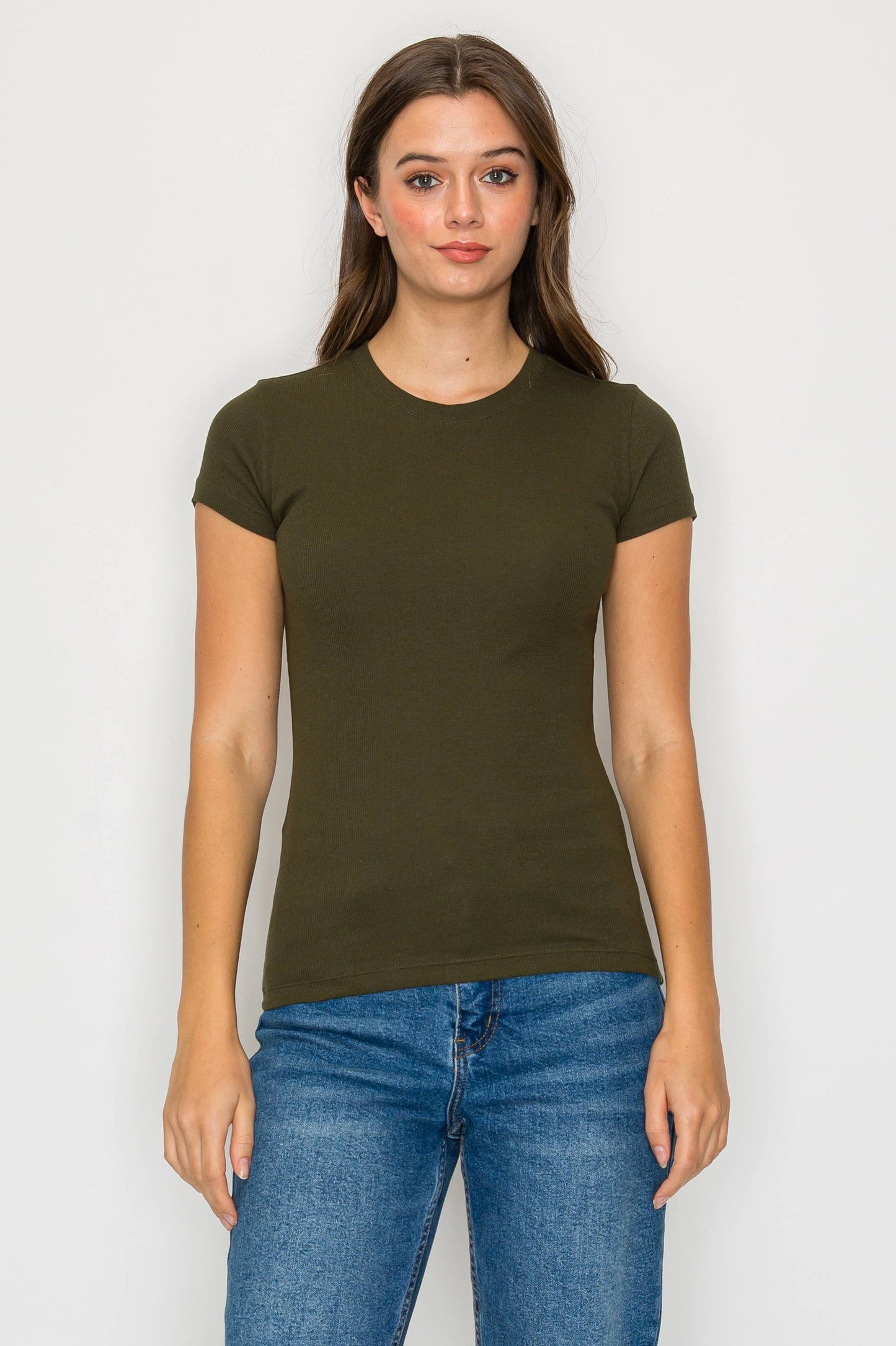 Vanilla Monkey - Short Sleeve Mini Ribbed Tee