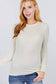 Vanilla Monkey - Long Sleeve Crew Neck Thermal Knit Top