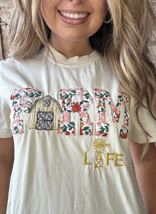 Farm Life Floral ~ Ivory