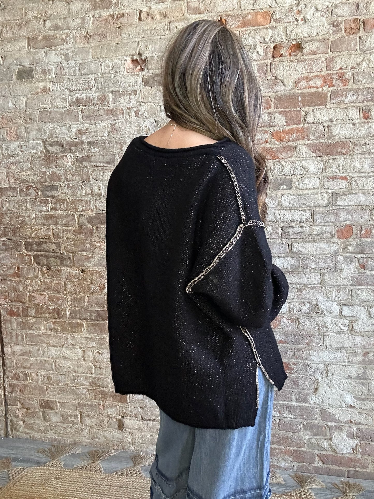 Black Shimmery Sweater