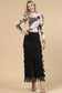 Cow Print Mesh Layering Bodysuit