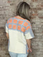 Crocheted V Neck Waffled Top