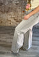 Super High Wide Leg with Raw Hem ~ Gray