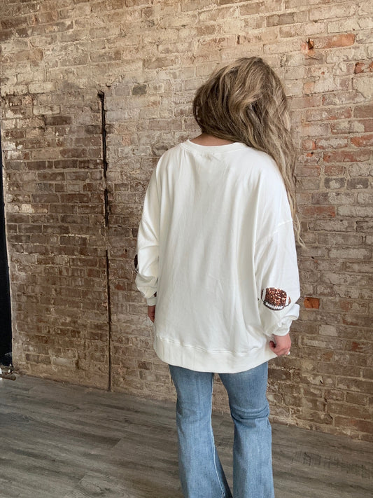 Sequin Football Pull Over