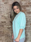 Puff Quarter Sleeve ~ Aqua