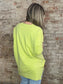 Soft Front Seam V Neck Sweater ~ Matcha Green