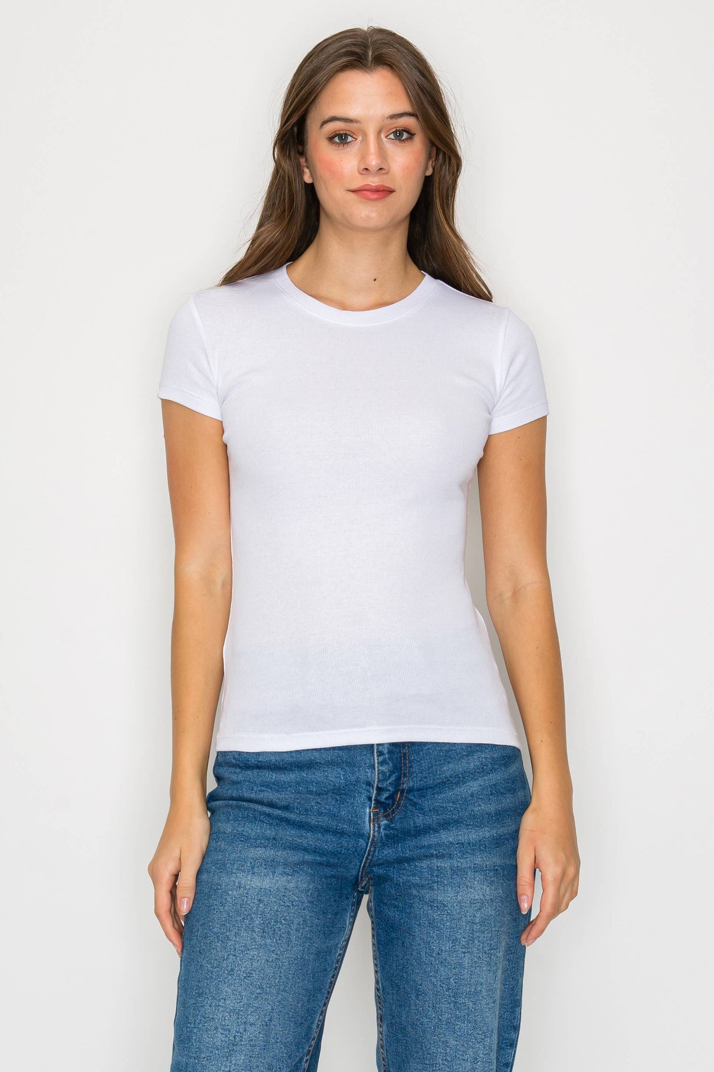 Vanilla Monkey - Short Sleeve Mini Ribbed Tee