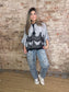 Grommet  Detailed Barrel Jeans