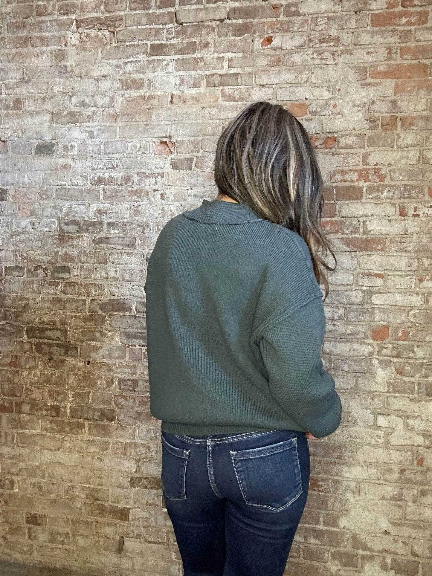 Simple Cozy Sweater ~ Dusty Teal