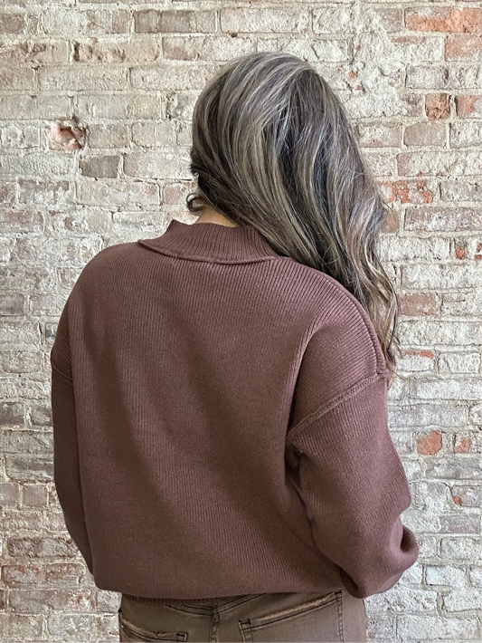 Simple Cozy Sweater ~ Chocolate