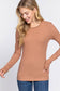 Vanilla Monkey - Long Sleeve Crew Neck Thermal Knit Top