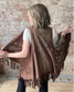 Vegan Suede Tassel Vest with Cut-out Details