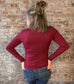 Microfiber Long Sleeve Tee ~ Wine