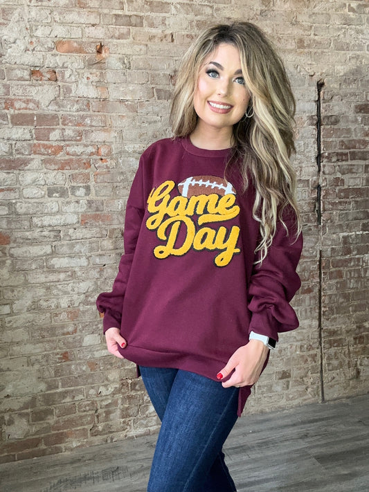 Game Day Sweatshirt ~ Maroon / Gold