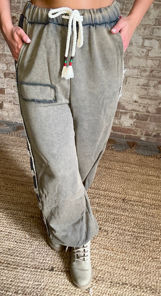 USA Double Pocketed Pants ~ Vintage Moss