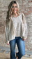Mixed Floral Print Waffle Knit