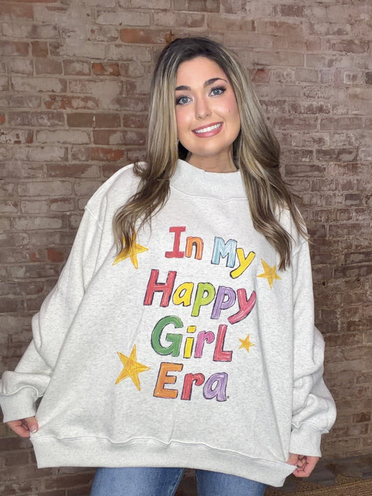 Reversible Mock Neck Sweatshirt ~ In My Happy Girl Era