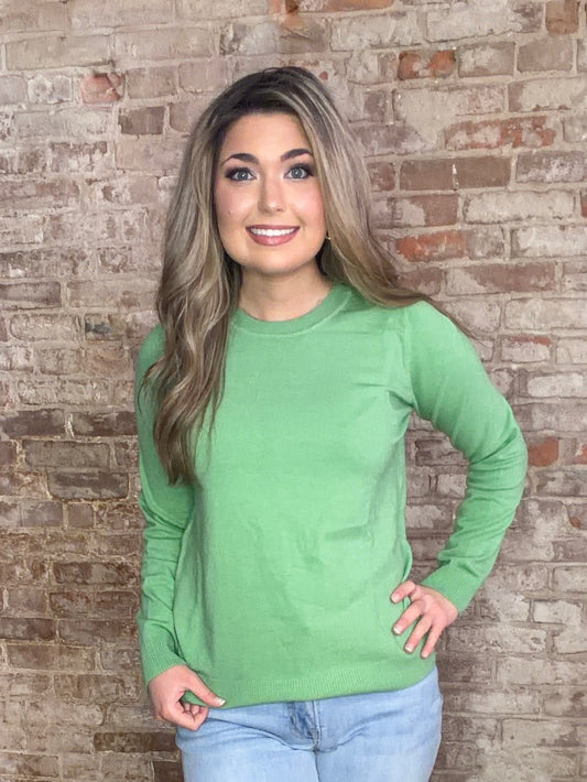 The Softest Knit Pullover Sweater ~ Green