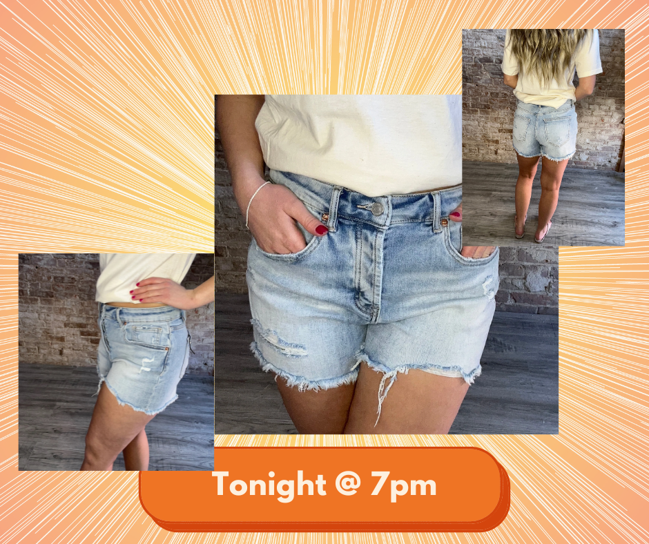Super High Rise Distressed Shorts with Button Up