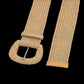 Retro Elastic Belt With Braided Buckle