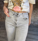 Super High Wide Leg with Raw Hem ~ Gray