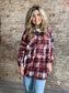 Oversized Plaid Shirt ~ Red