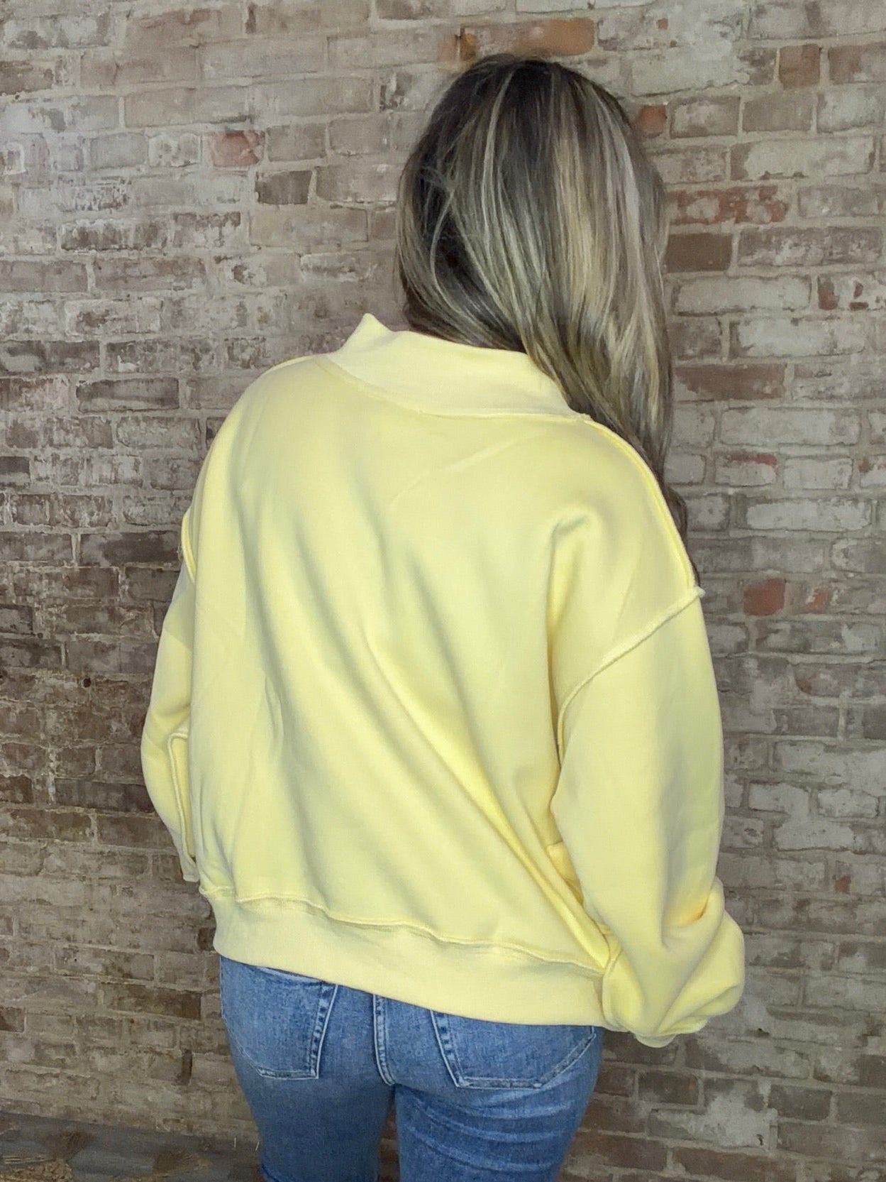 Reversible Mock Neck Sweatshirt ~ Life Is Good / You Are Exactly Where You Need To Be