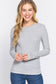 Vanilla Monkey - Long Sleeve Crew Neck Thermal Knit Top