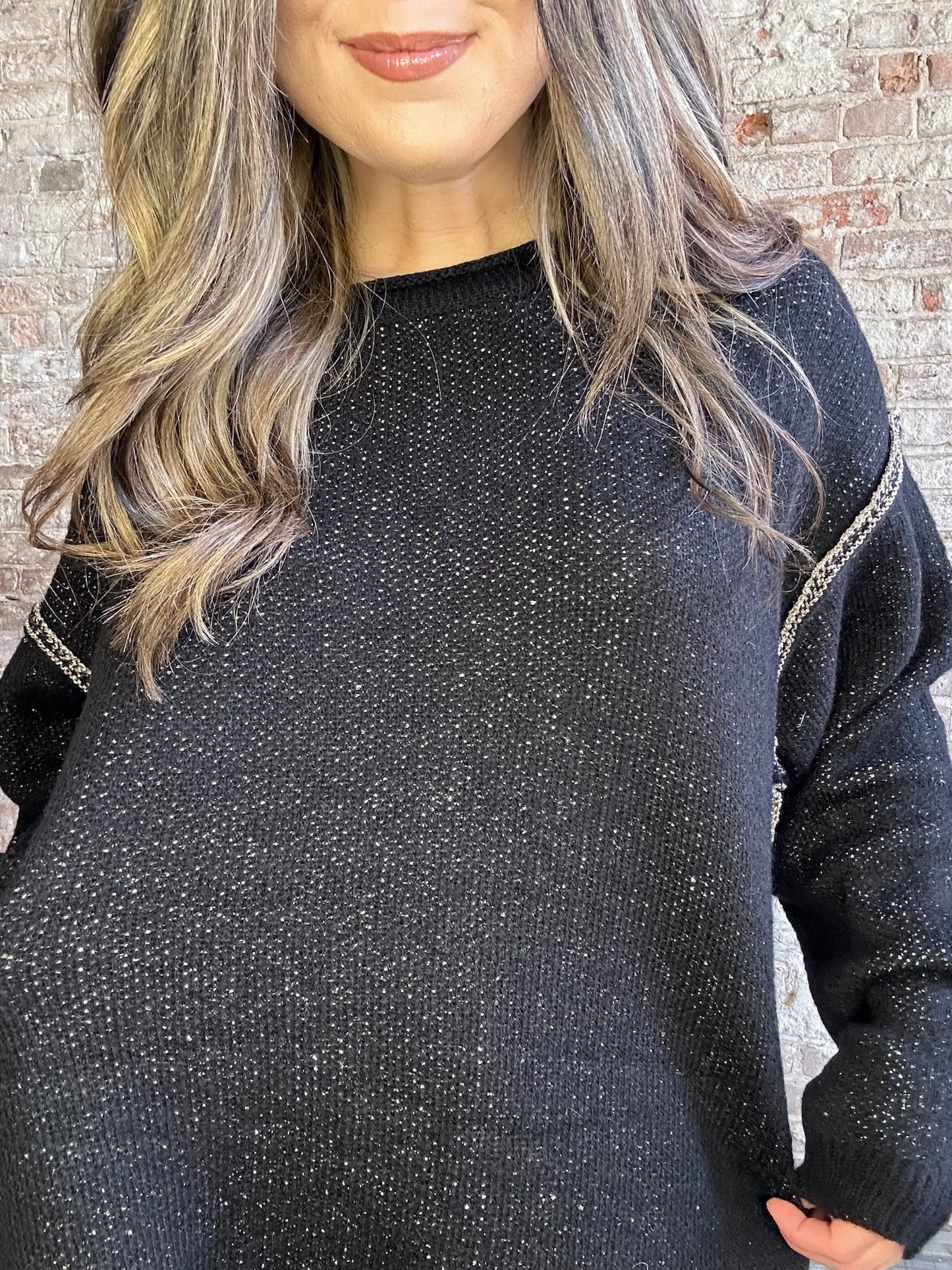 Black Shimmery Sweater