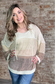 Contrasting Color Match Oversized Knit with Hood