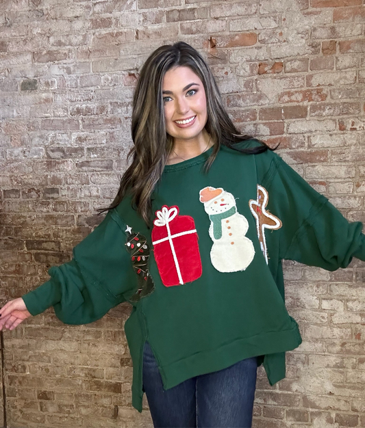 Christmas Goodies Sweatshirt ~ Green