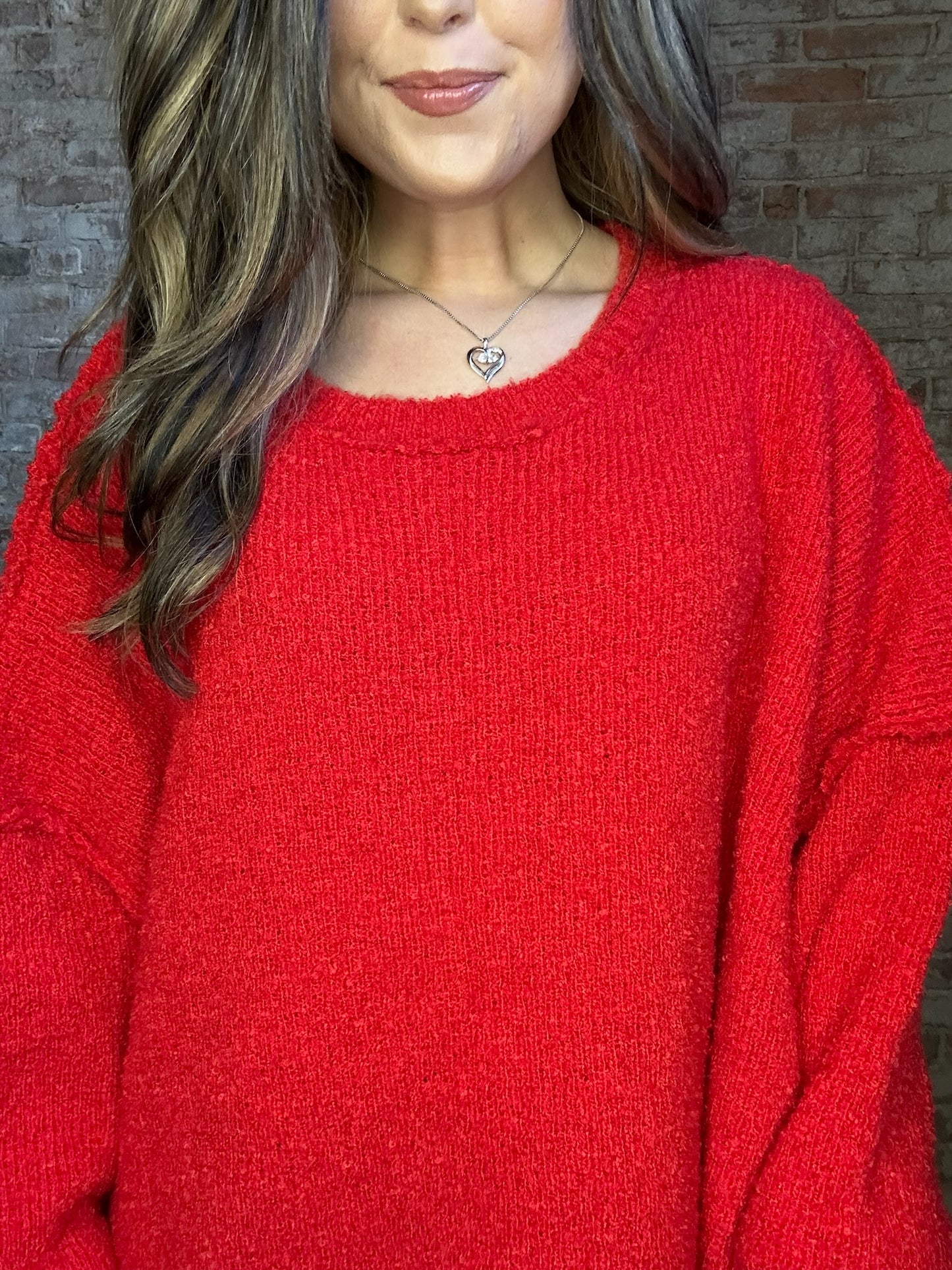 Soft and Simple Sweater ~ Red