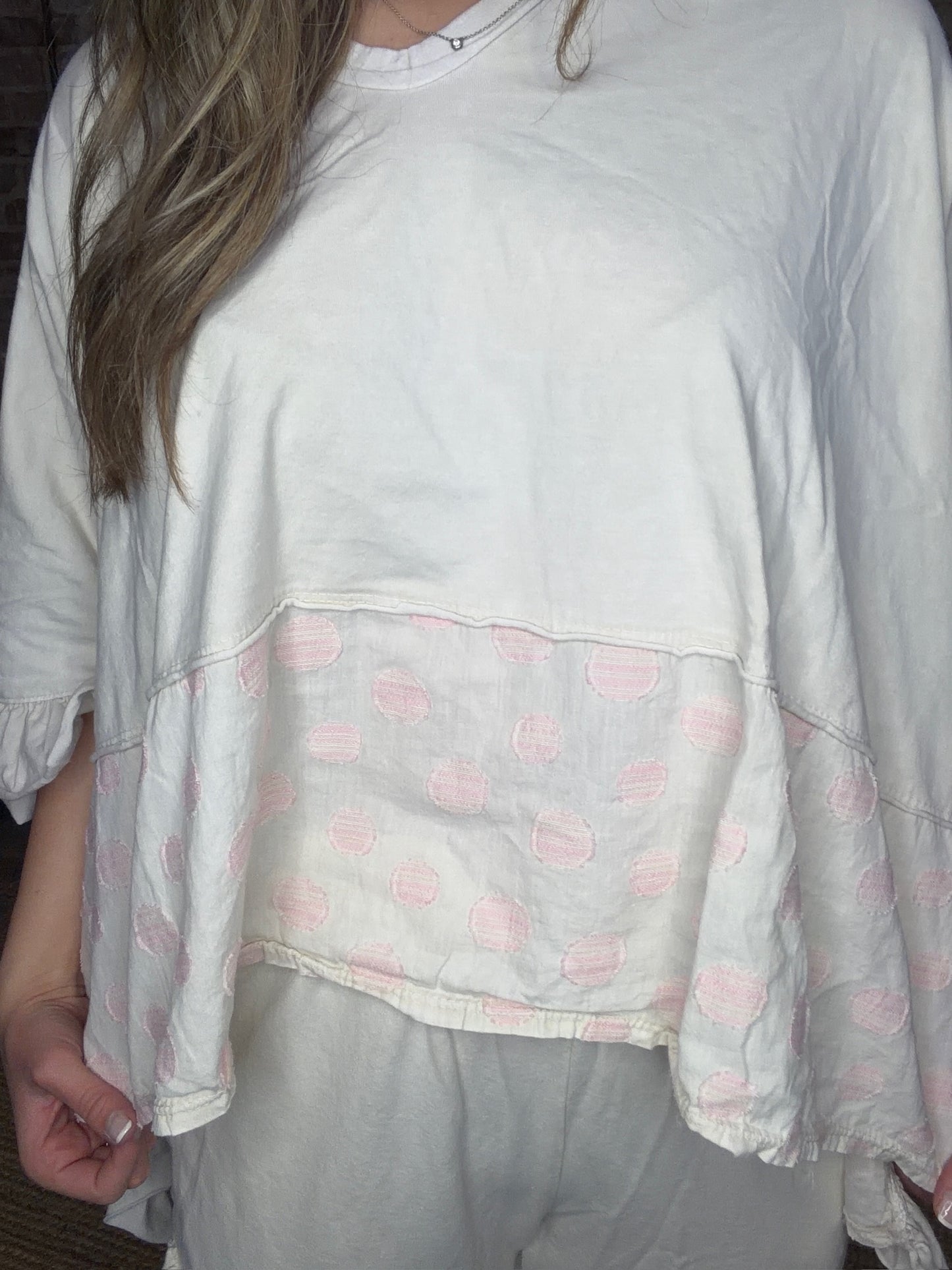 Polkadot Ruffle Poncho Top