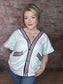 Striped Detailed Oversized Cardigan ~ Red, White, & Blue