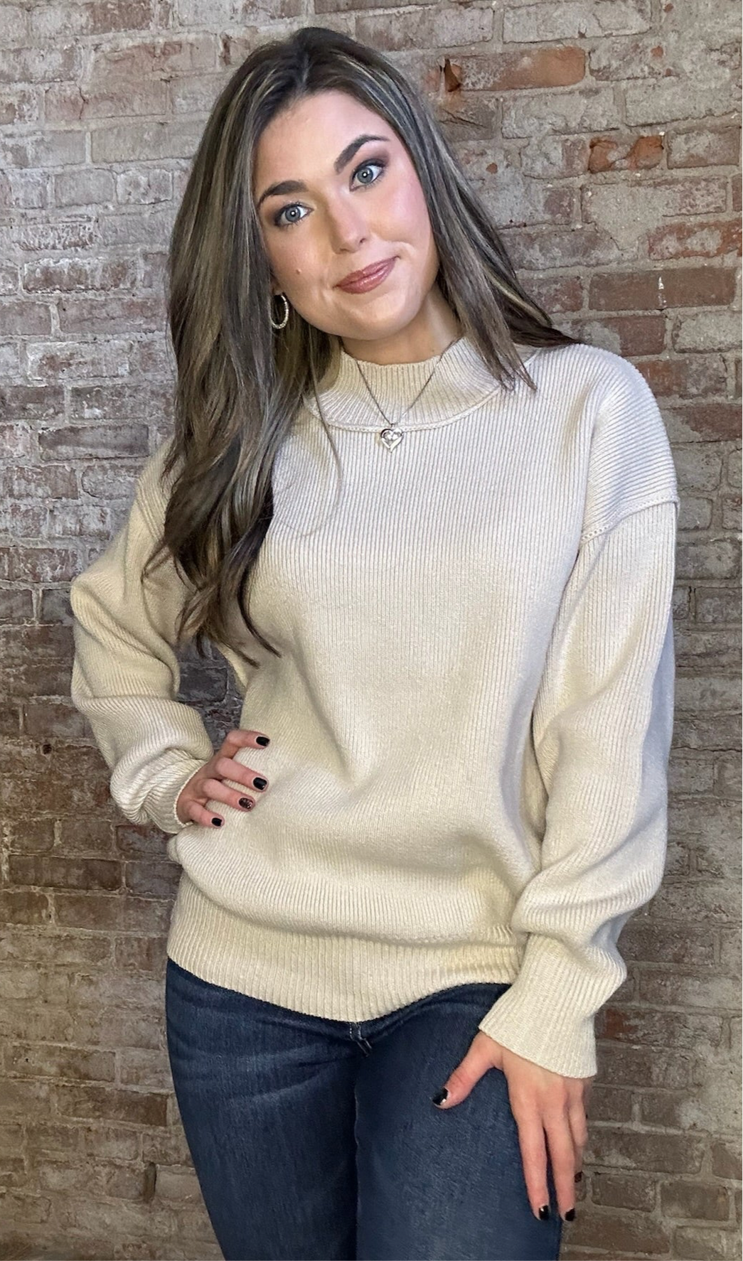 Simple Cozy Sweater ~ Ivory