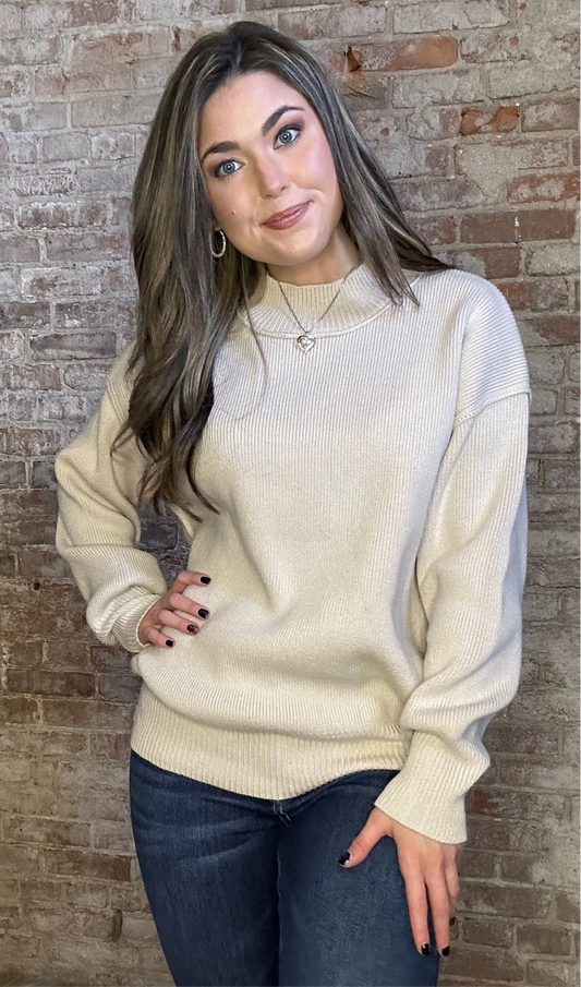 Simple Cozy Sweater ~ Ivory