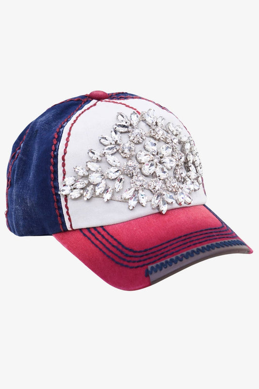 Bling Three-Toned USA Cap Adjustable