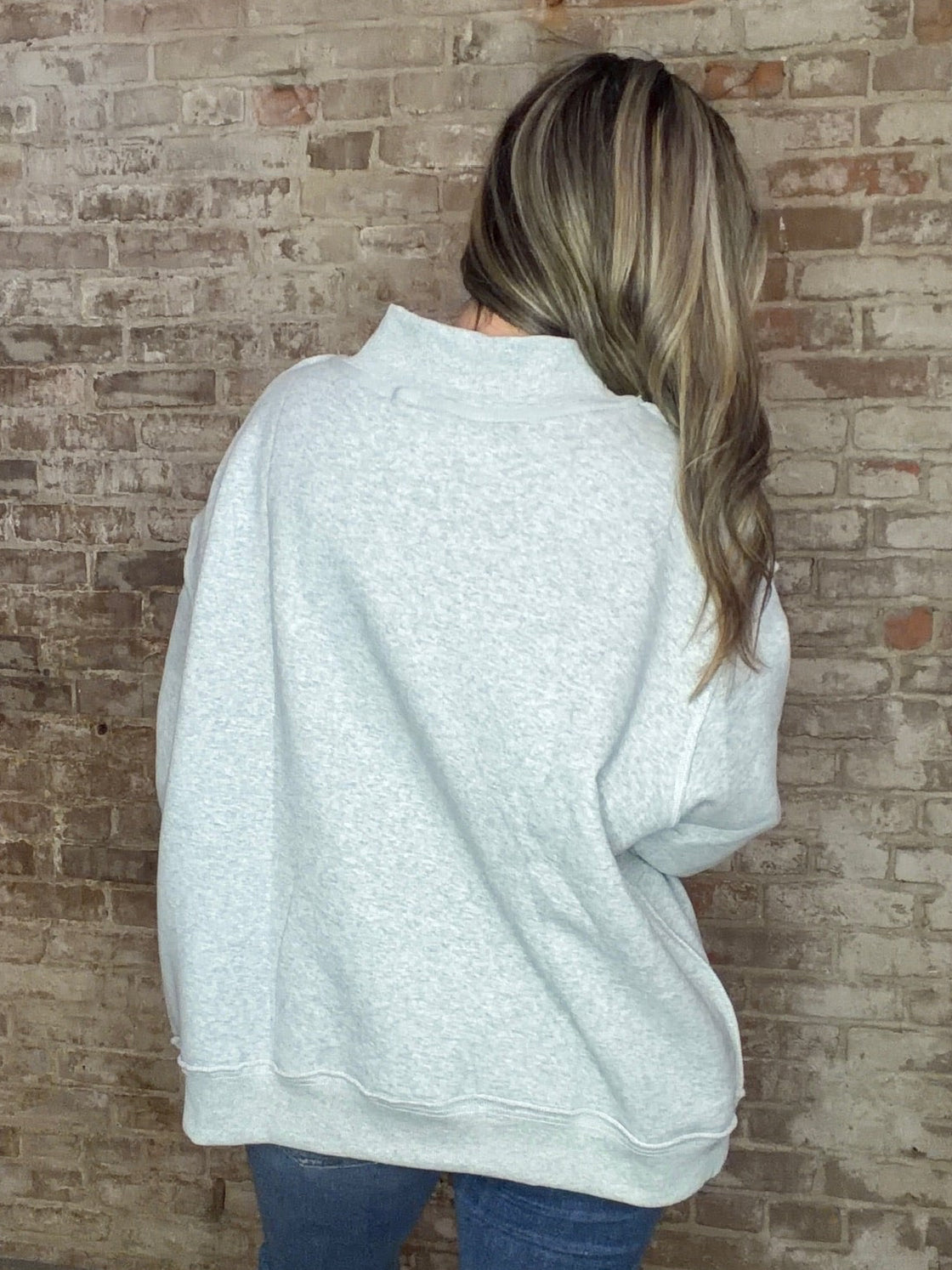 Reversible Mock Neck Sweatshirt ~ Gods Country / American Dream