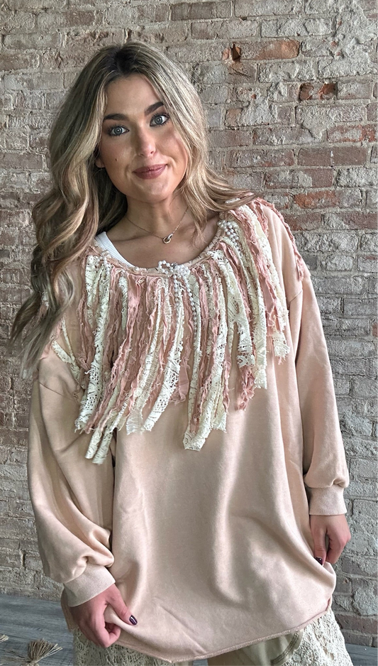 Unique Ragged  Sweatshirt