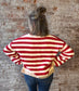 Cozy Striped Sweater ~ Red