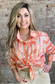 Stylish Multi Orange Button Up