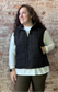 Curvy Solid Puffer Padded Warm Vest ~ Black