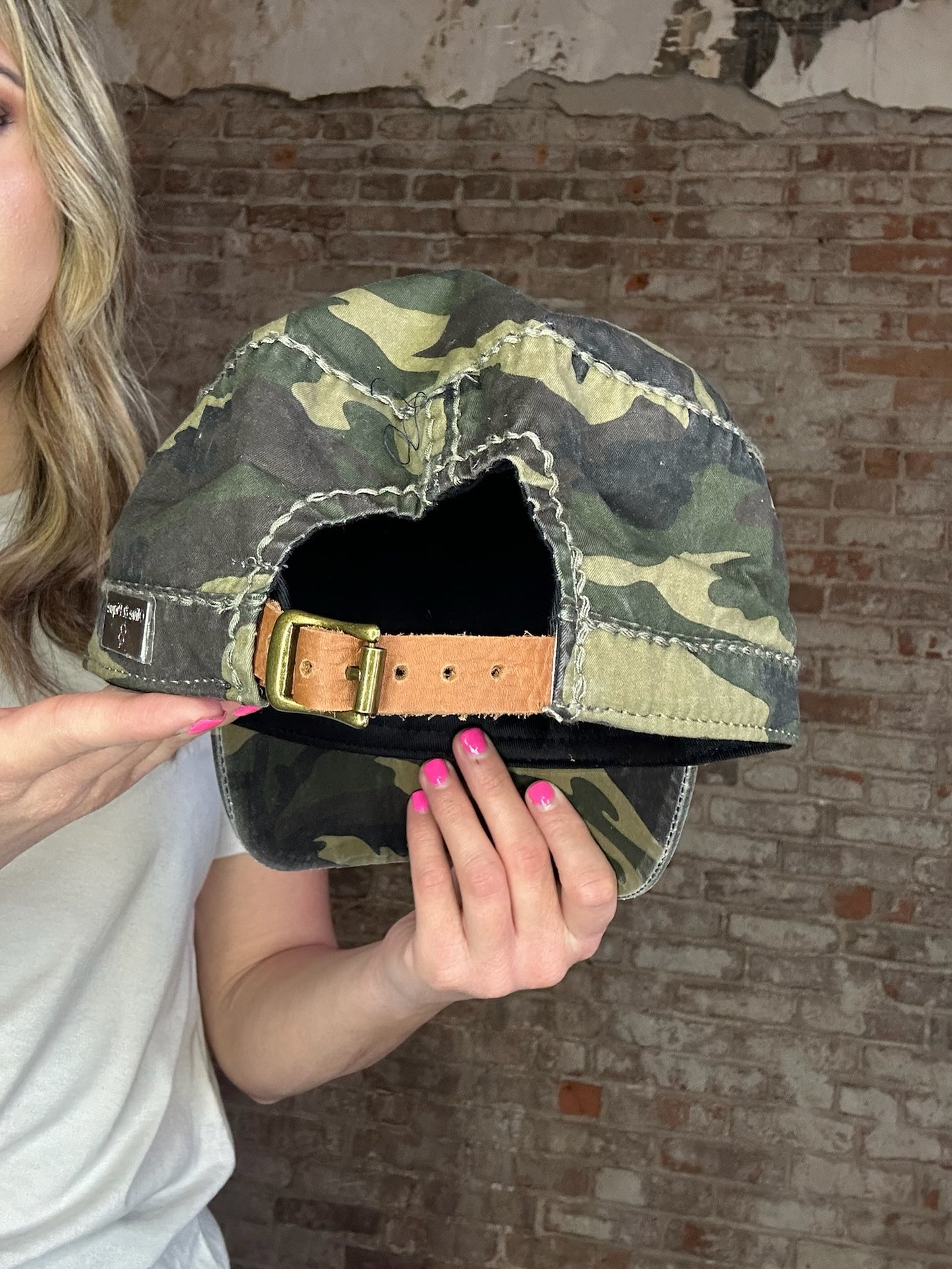 Olive & Pique - Sunflower Bejeweled Glitz Cadet Cap, Adjustable