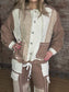 Relaxed Fit Jacket with Quilted Contrast