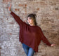Mahogany Knit Distressed Sweater