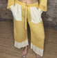Loopterry Wide Leg Pants ~ Gold