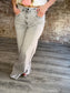 Super High Wide Leg with Raw Hem ~ Gray