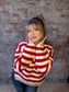 Cozy Striped Sweater ~ Red