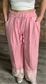 Crochet Trimmed Wide Leg Pants
