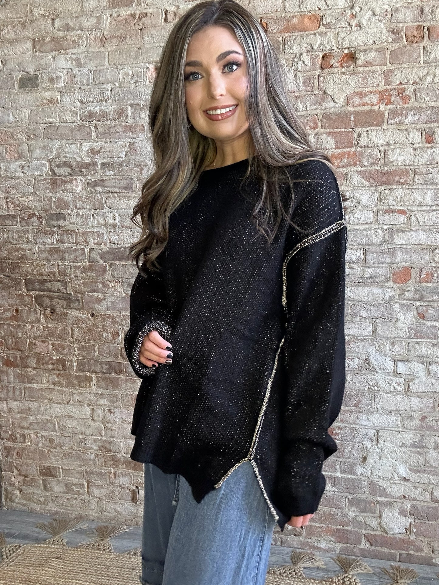 Black Shimmery Sweater